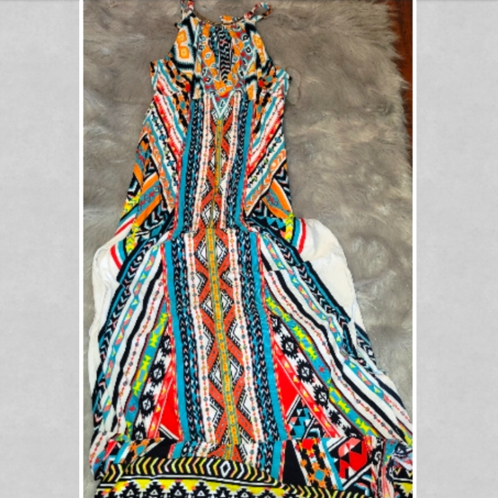 Long Print Maxi Dress